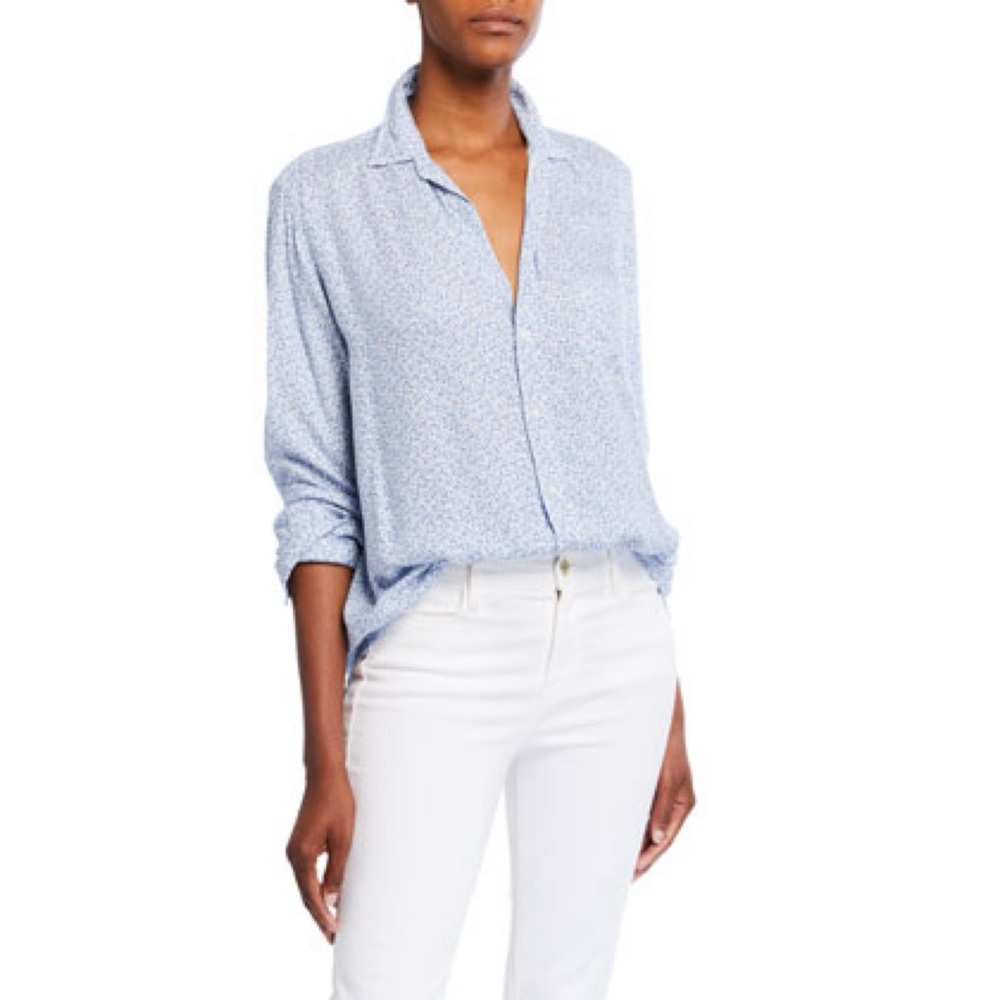 Frank & Eileen Eileen Mini-Floral Modal Button-Down Shirt